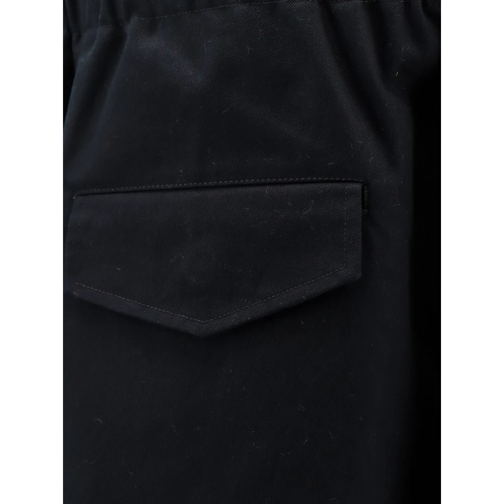 Jil Sander Zwarte Katoenen Broek Klassiek Ontwerp Black Heren