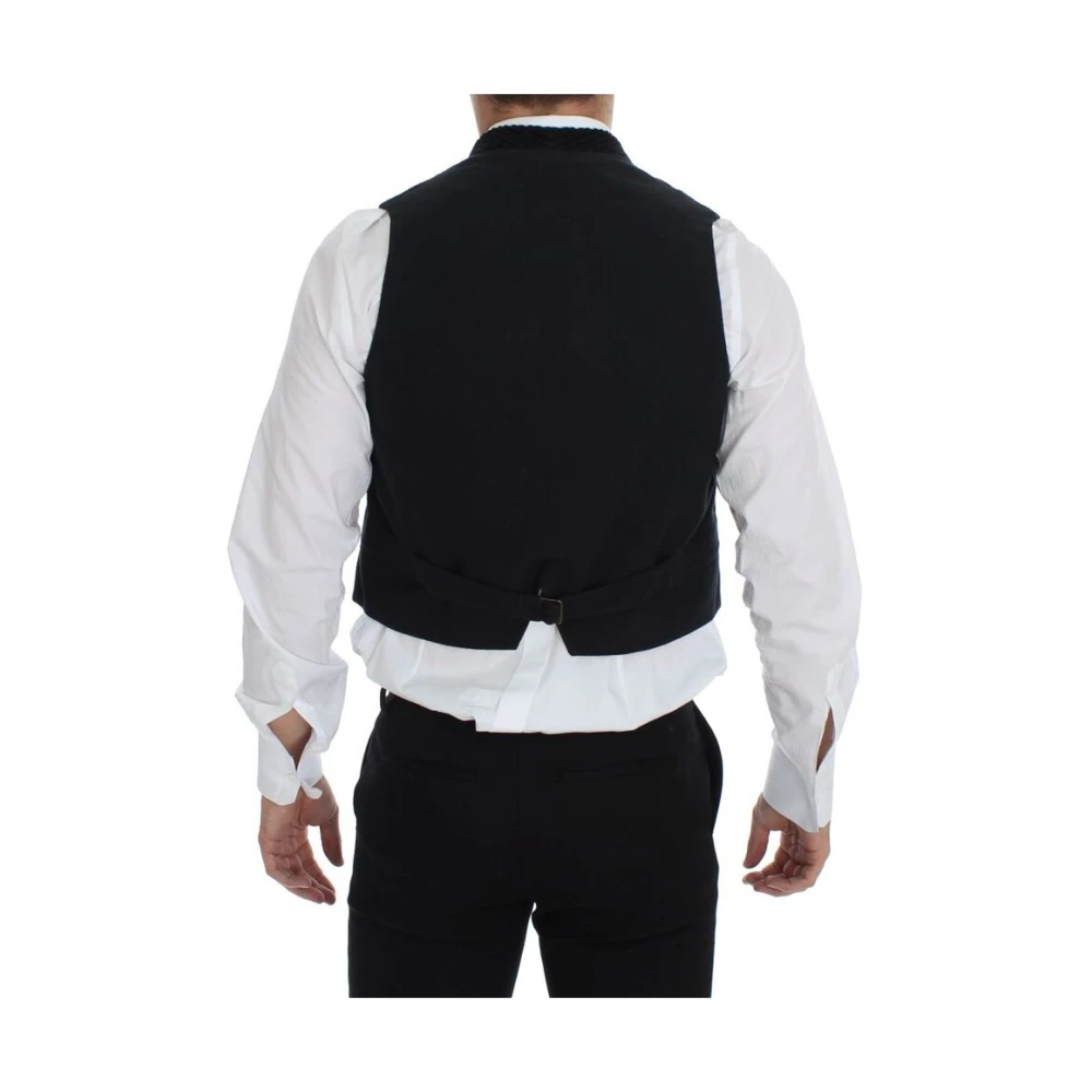 Dolce & Gabbana Zwarte Manchester Jurk Vest Black Heren