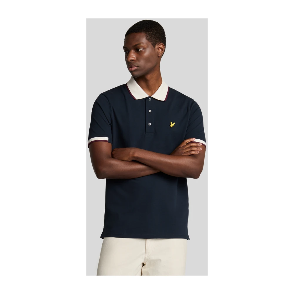 Lyle & Scott SS Polo Shirts Half Tipped Polo Shirt Gray Heren
