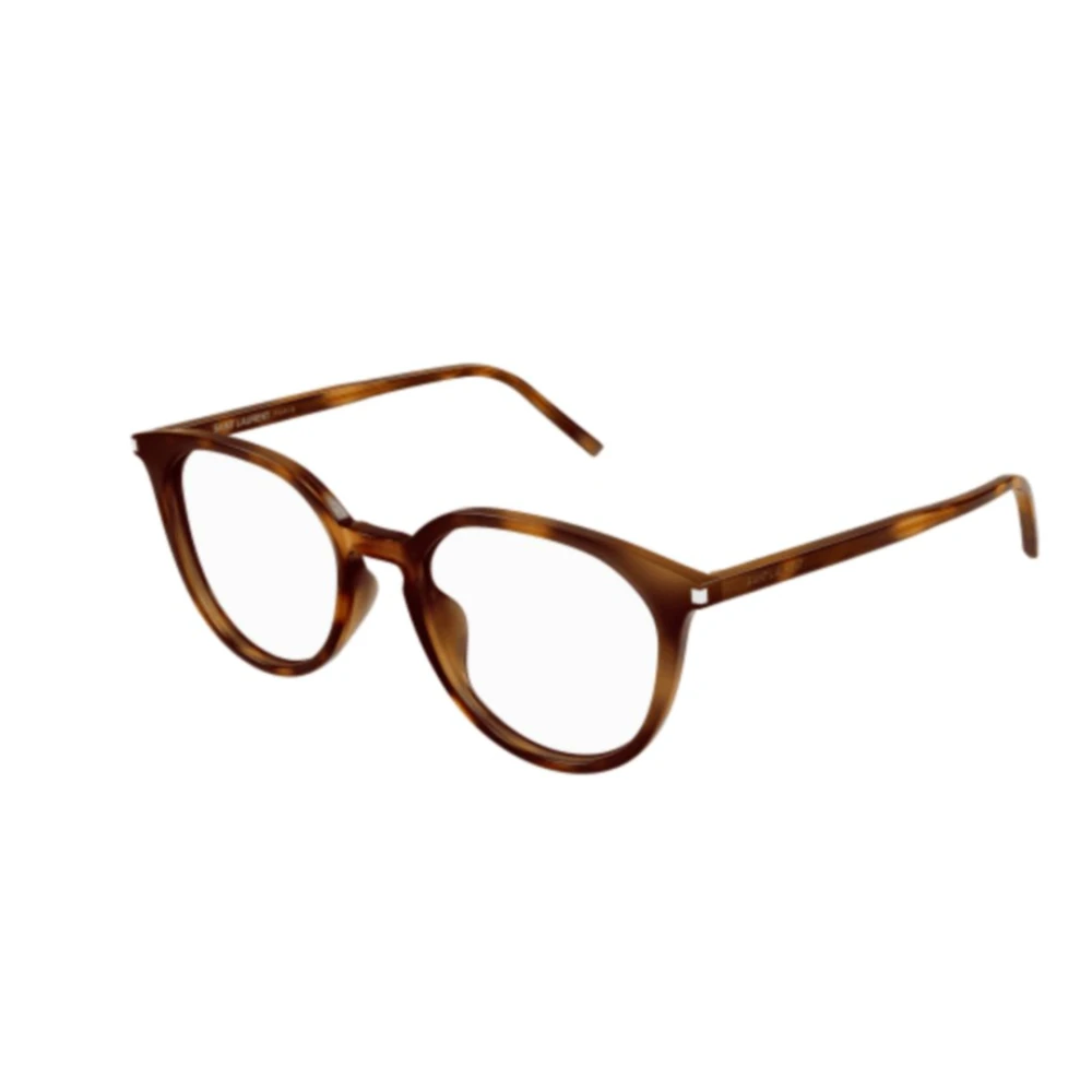 Saint Laurent Unisex Brown Glasses, 52 Mm, 681/F Round Eyeglasses