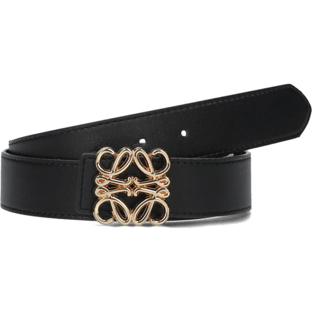 Notre-v Zwarte Leren Riem Stijlvolle Upgrade Black Dames