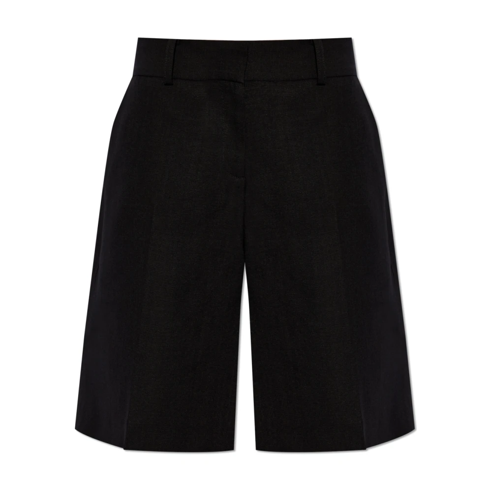 Casablanca Plooi-voorkant shorts Black Dames