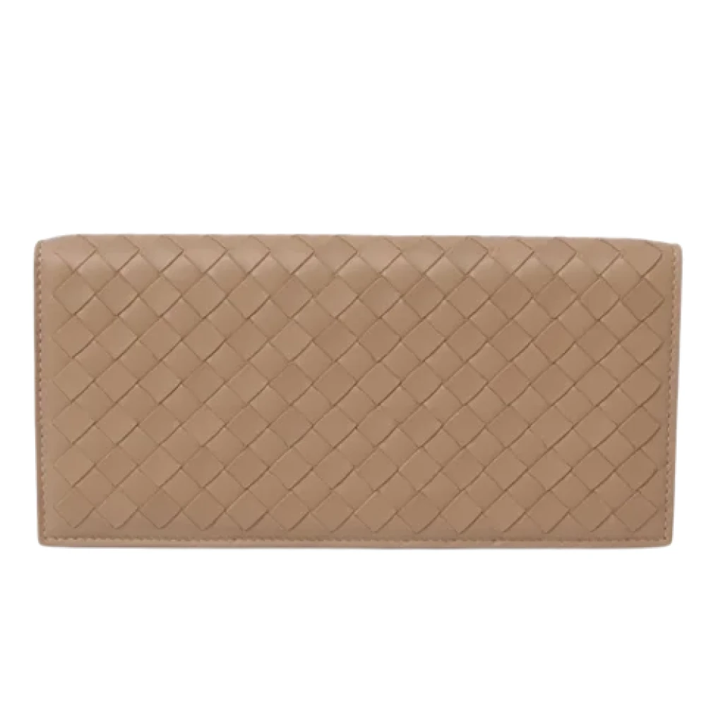 Bottega Veneta Vintage Pre-owned Leather wallets Beige Heren