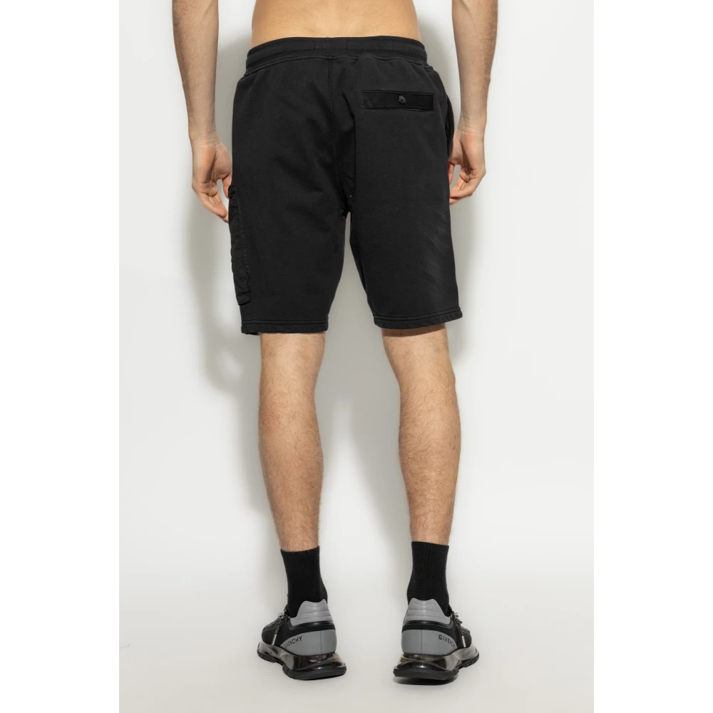 Stone Island Logo shorts Black Heren