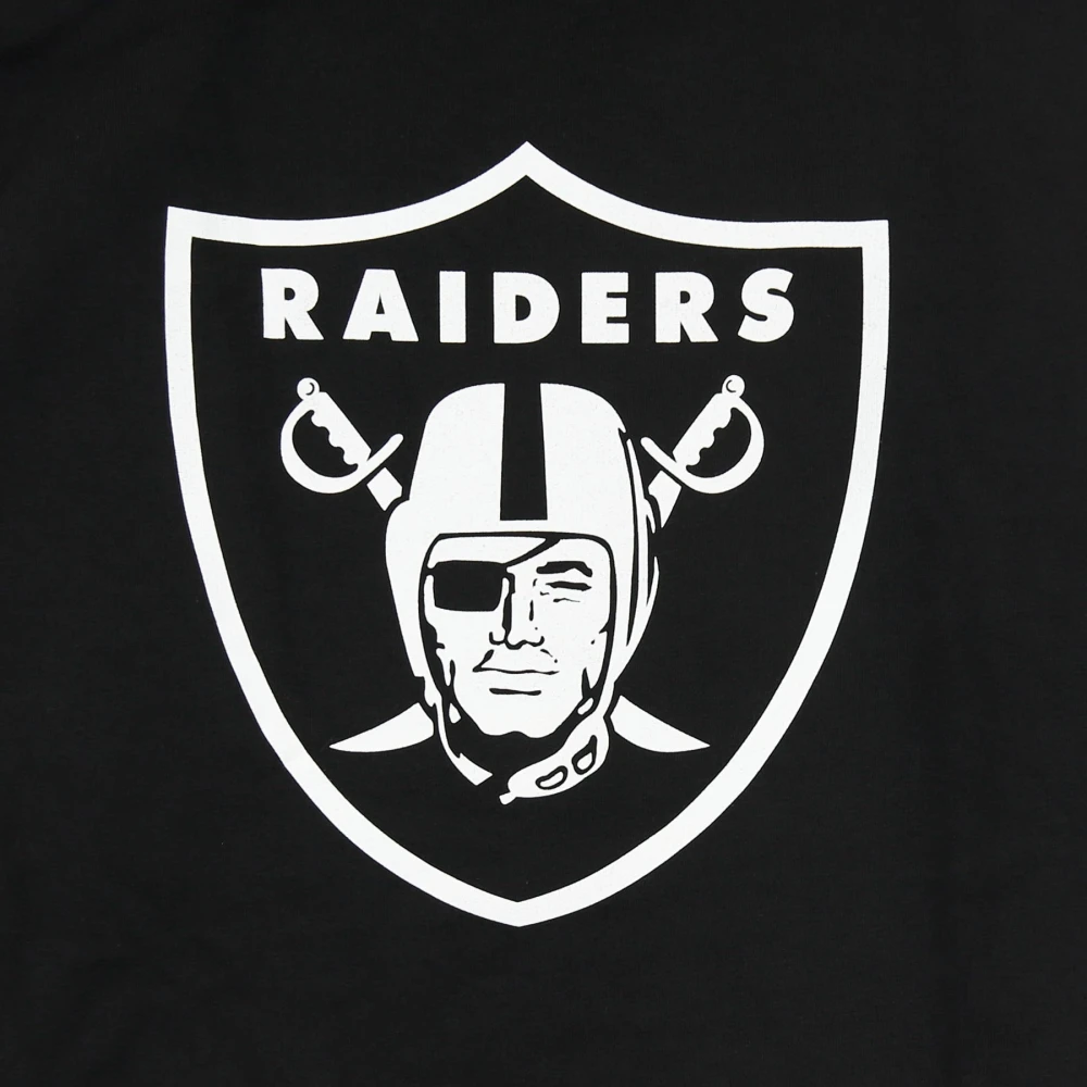 new era NFL Achterlogo Hoodie Zwart Wit Black Heren