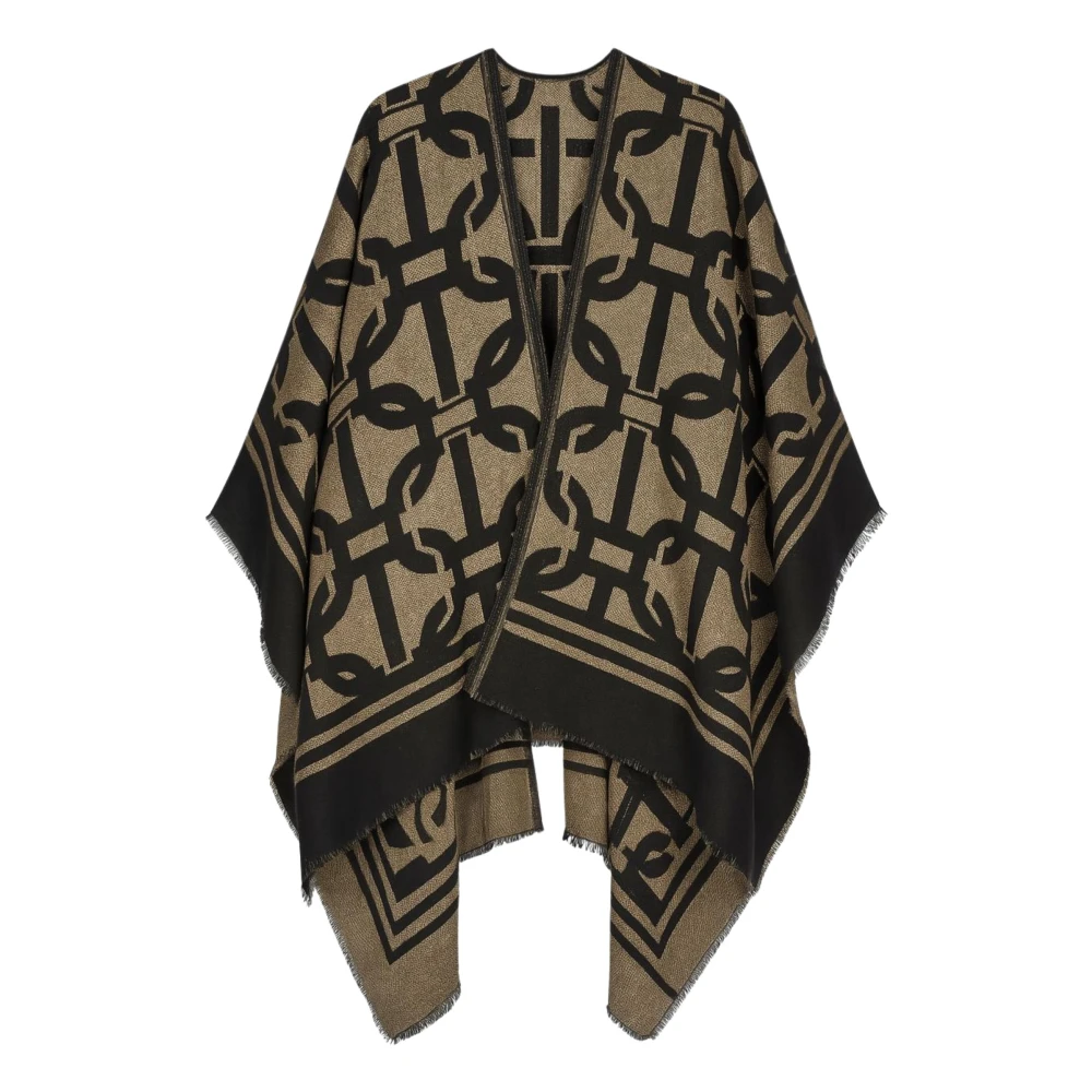 Twinset Damen Schwarz Jacken, K, One Sizegröße: