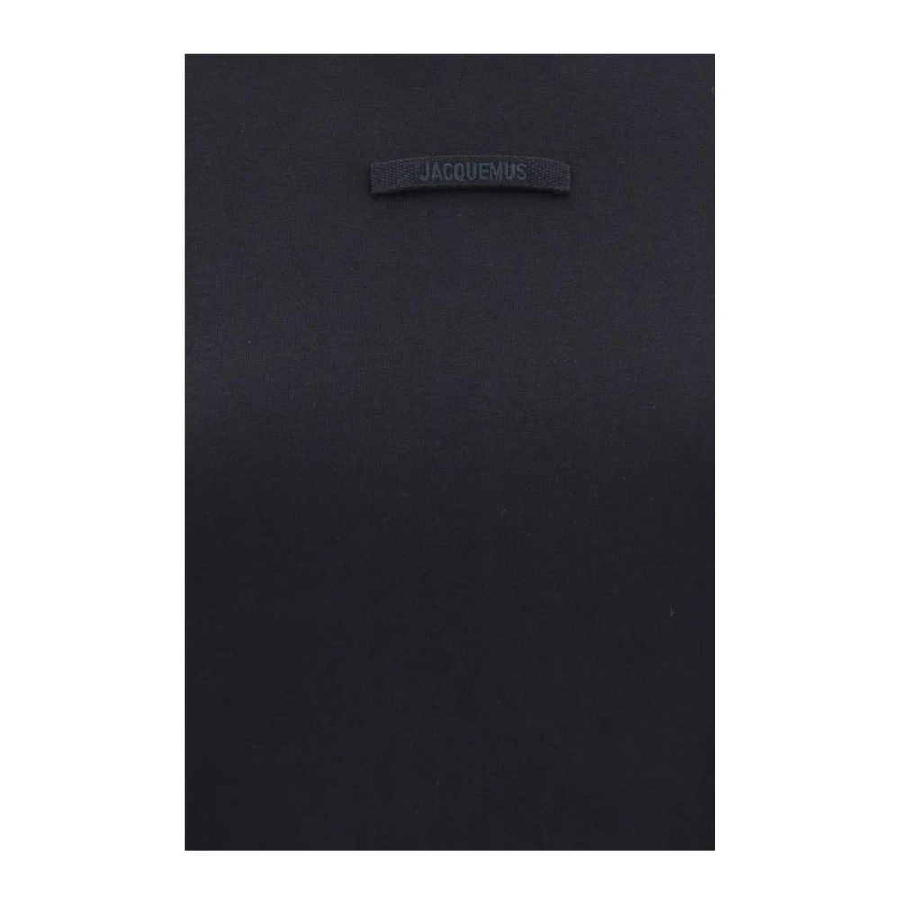 Jacquemus Iconische Monogram Patch Cropped T-Shirt Black Dames