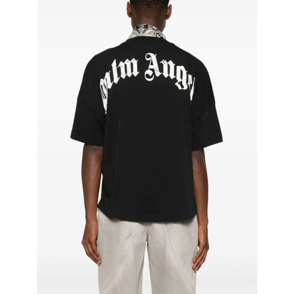 Palm Angels Zwarte T-shirts en Polos Black Heren