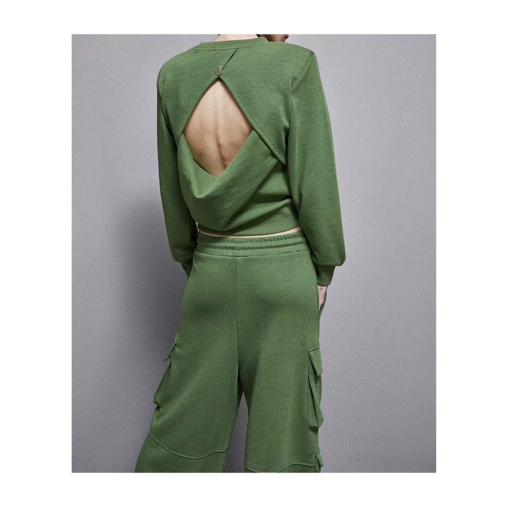 PATRIZIA PEPE Katoenen Sweatshirt Art. 8M1618J219 Green Dames