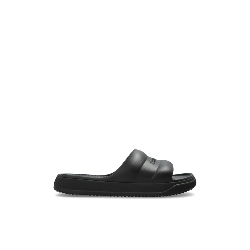 Moncler Black Sliders, Male, 6 Uk, Altive Slides