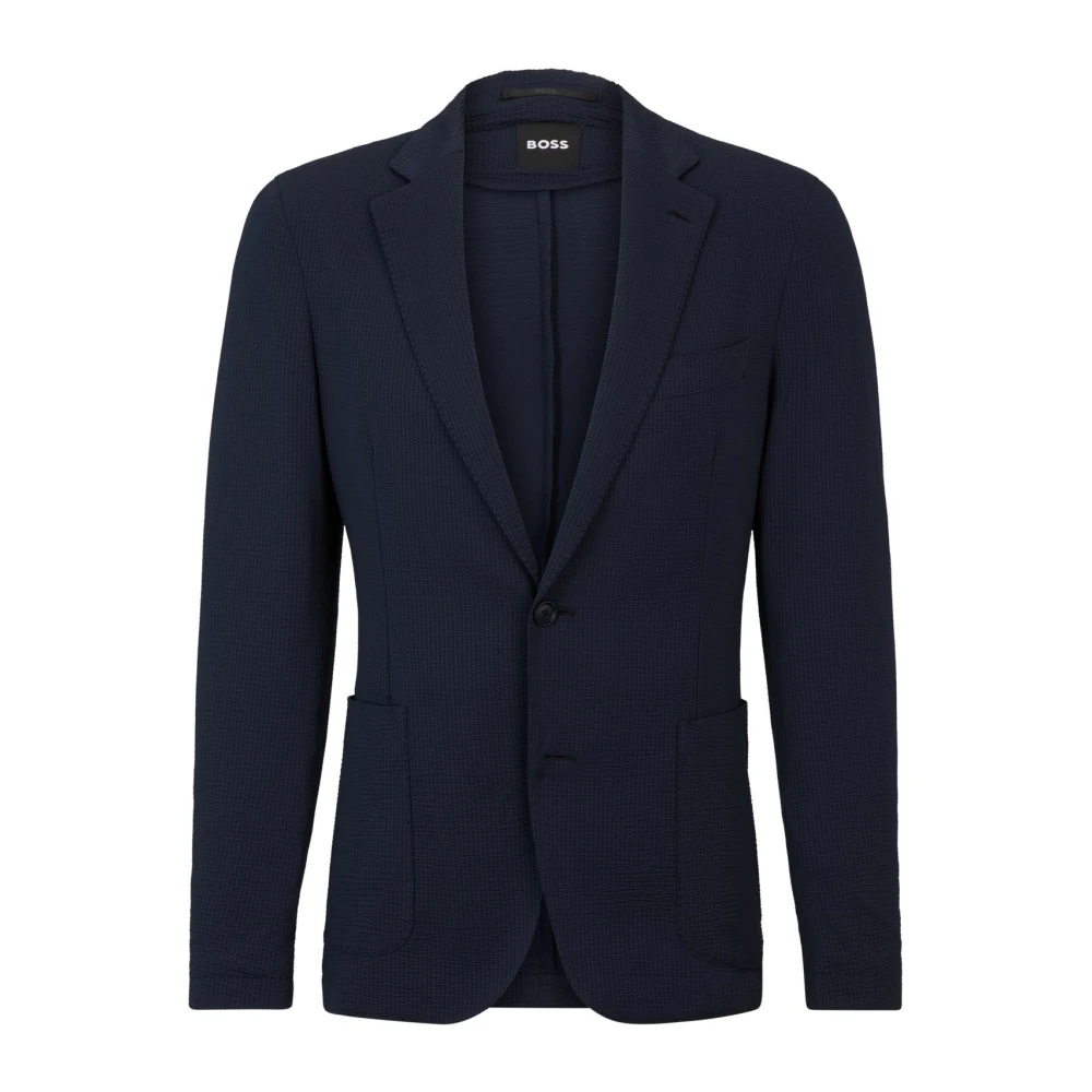 Hugo Men's Blue Single-Breasted Jacket - Blazers - S - Jackets