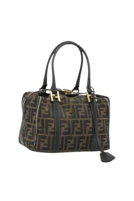 Pre-owned Vintage Zucca Canvas Hand Bag