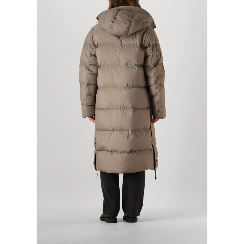 Krakatau Groene Gewatteerde Jas voor Vrouwen Beige Dames
