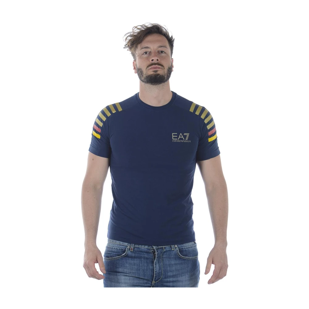 Emporio Armani EA7 Sweatshirt T-shirt Kombination Blue, Herr