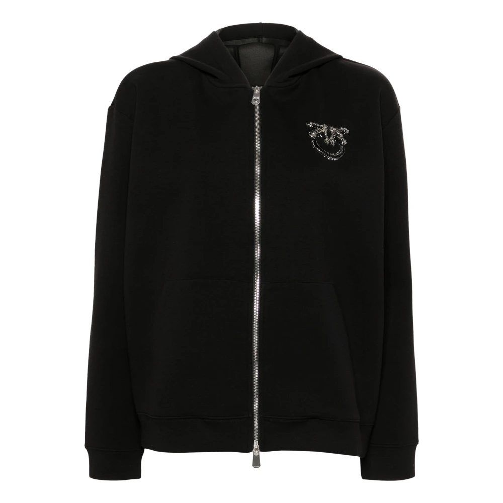 Pinko Zwarte Sweater met Polyester Mix Black Dames