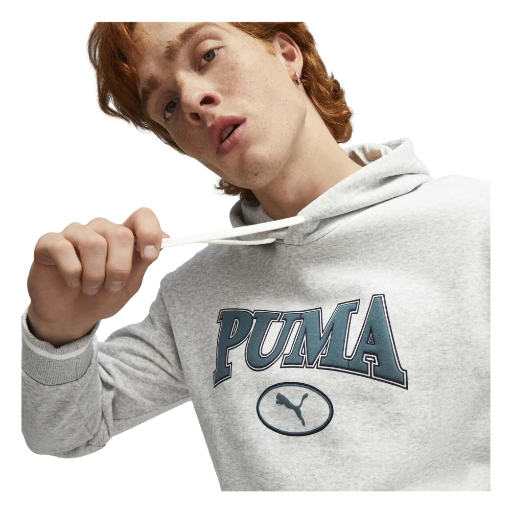 Puma Team Hoodie Gray Heren