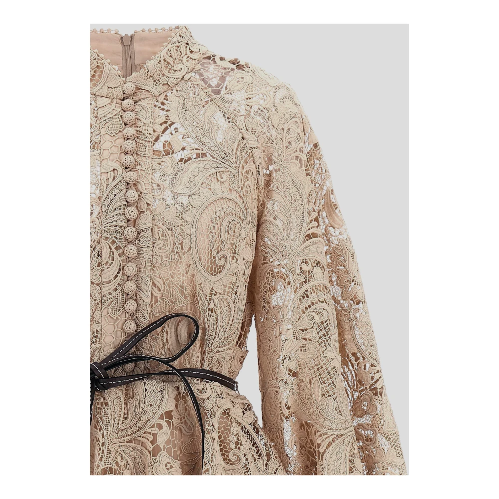 Zimmermann Katoenen Waverly Jurk Beige Dames