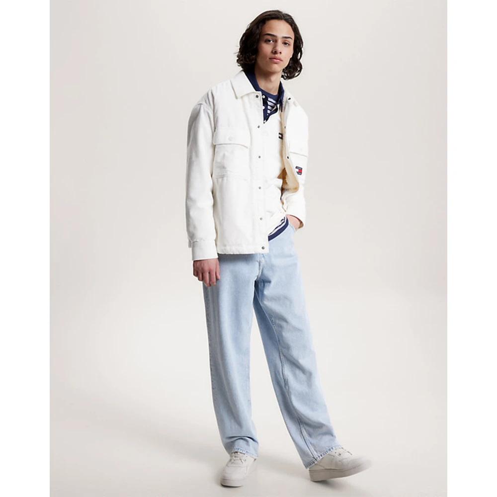 Tommy Hilfiger Sherpa Gevoerde Cord Overhemd White Heren