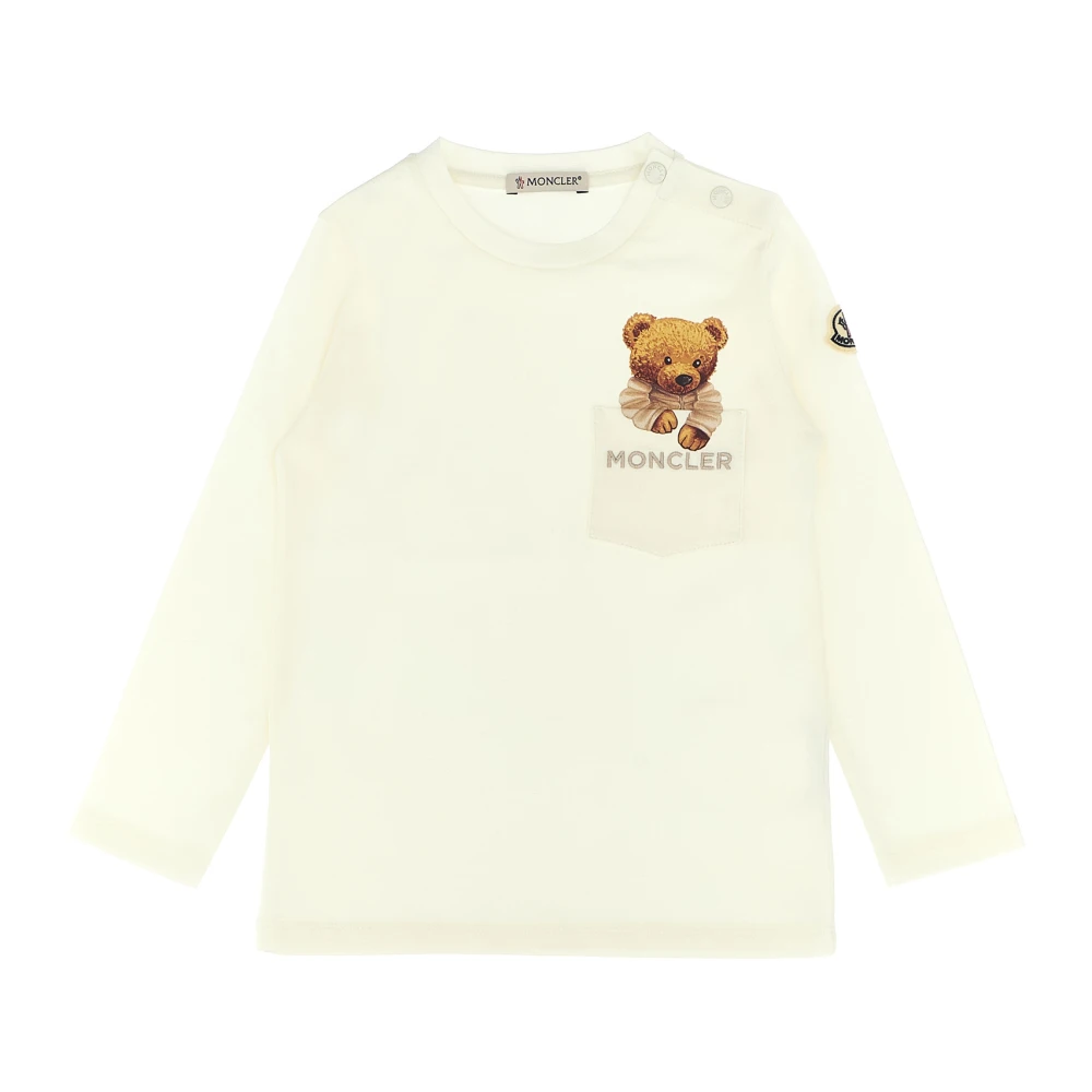 Moncler Unisex Kids White Embroidered Logo Cotton T-Shirt - 18 M - Kids