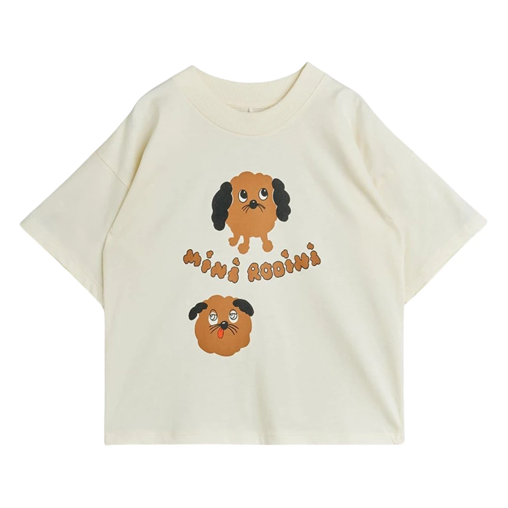 Mini Rodini Men's Beige Doggies T-Shirt