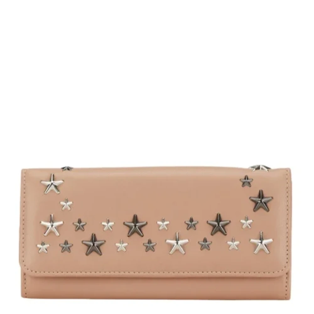 Jimmy Choo Pre-owned Leather wallets Beige Dames