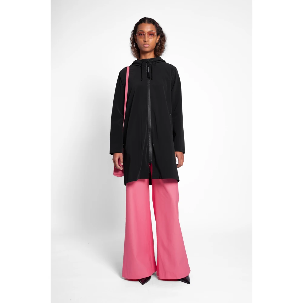 Stutterheim Lichtgewicht Matte Rits Regenjas Black Dames