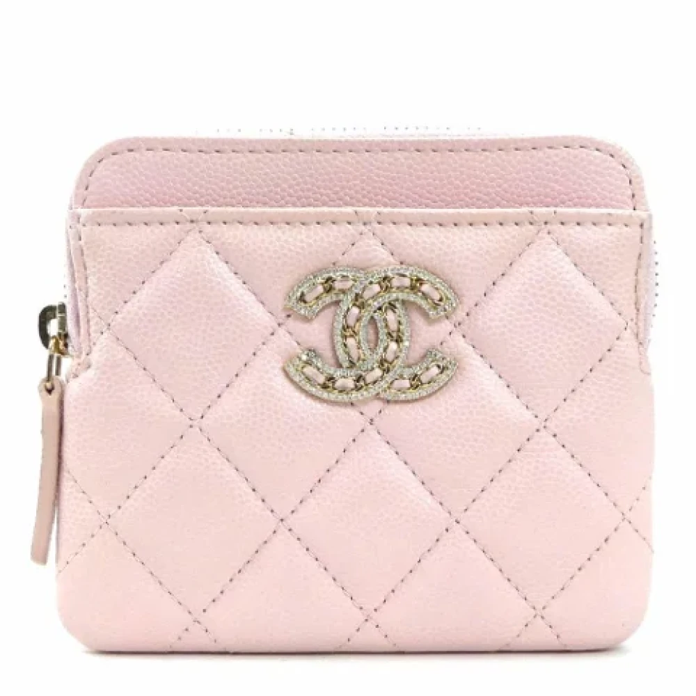 Chanel Vintage Pre-owned Leather wallets Pink Dames