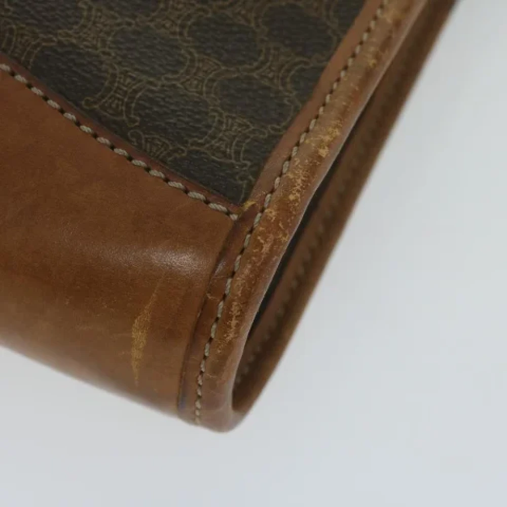 Celine Vintage Pre-owned Leather clutches Brown Dames