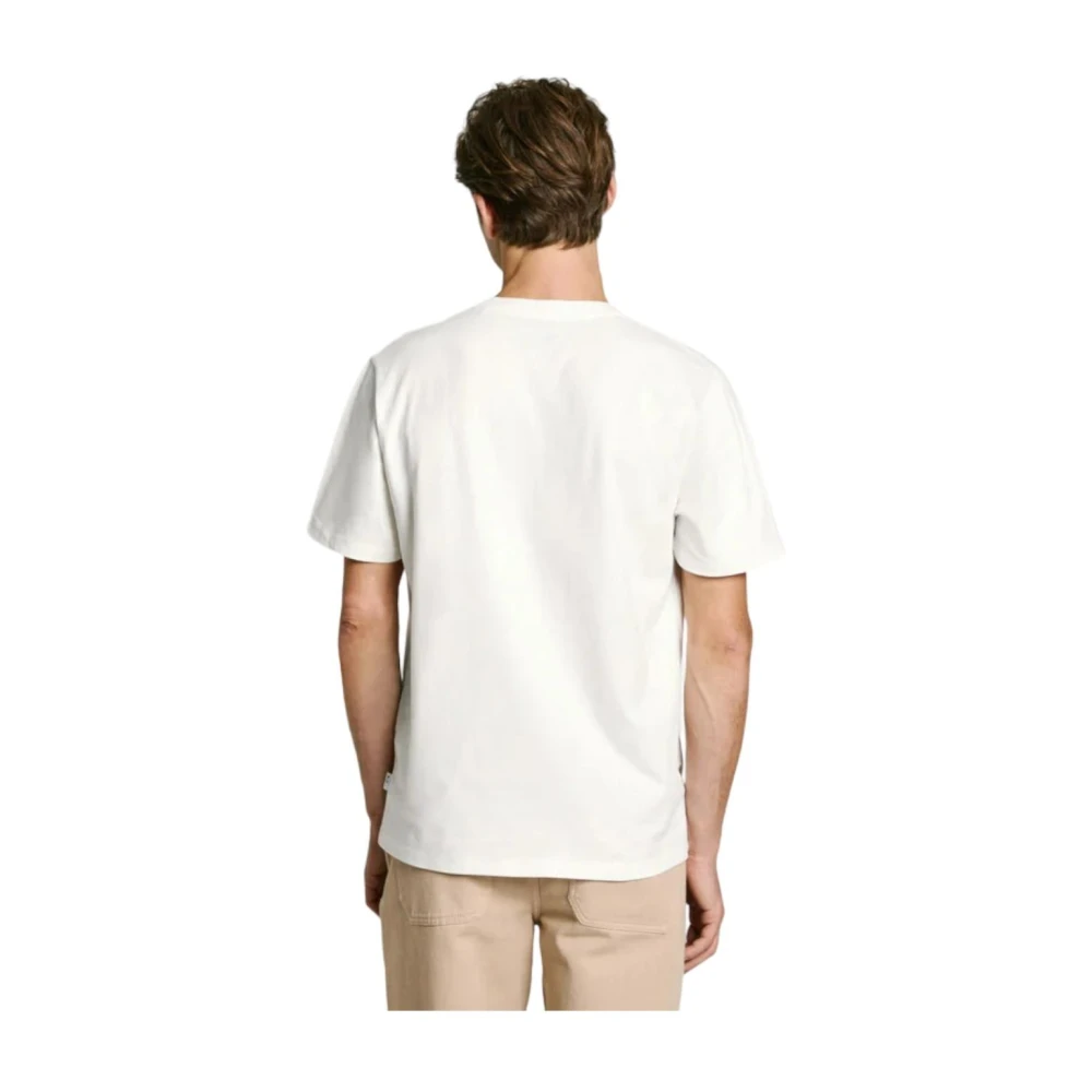 Pepe Jeans Moderne Grafische T-shirt in Katoen White Heren