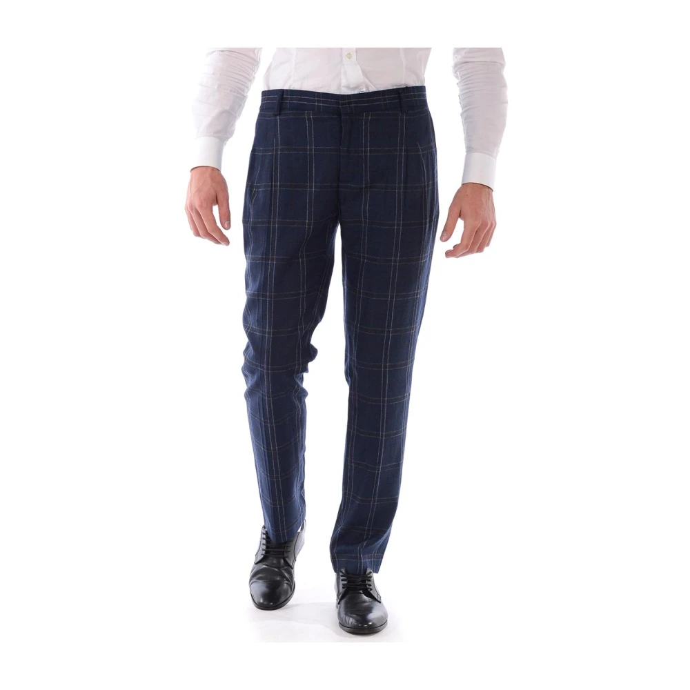 Daniele Alessandrini Men's Blue Suit Trousers, Xl, Suit Trousers