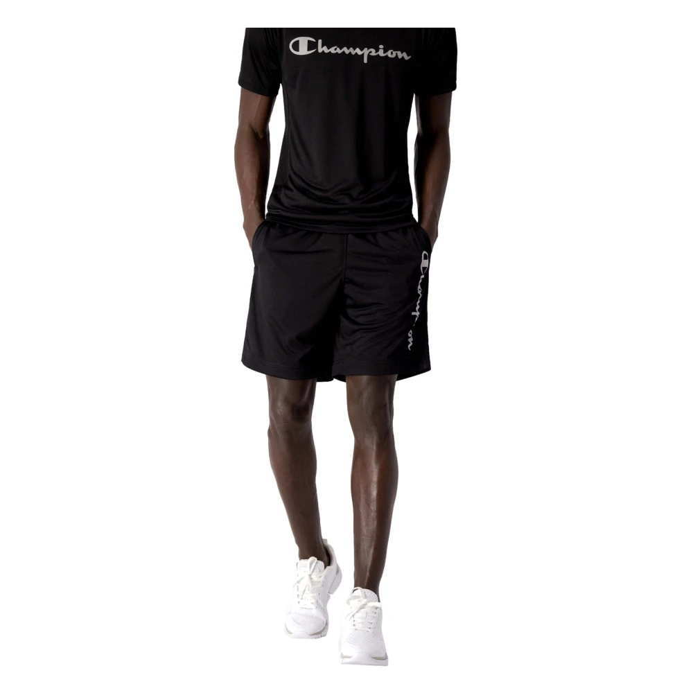 Champion Been Reflecterende Script Logo Shorts Black Heren