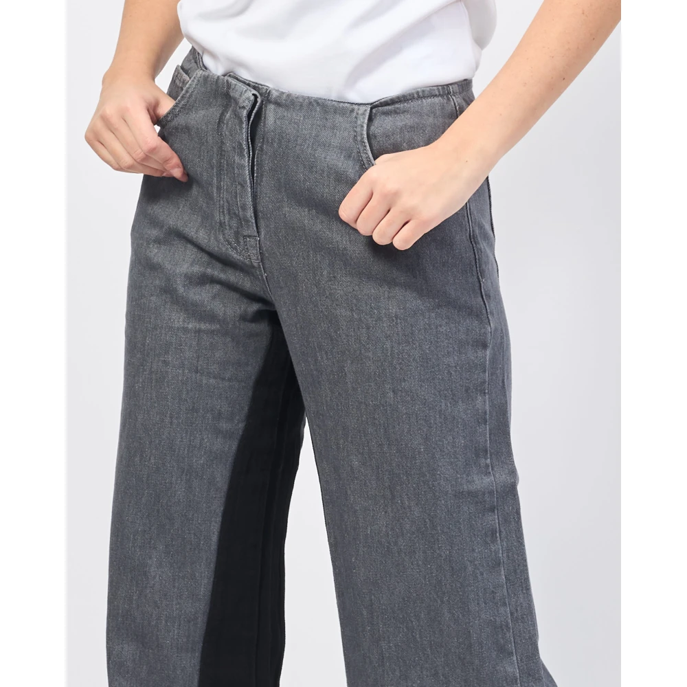 PATRIZIA PEPE Grijze Elegante Jurk Gray Dames