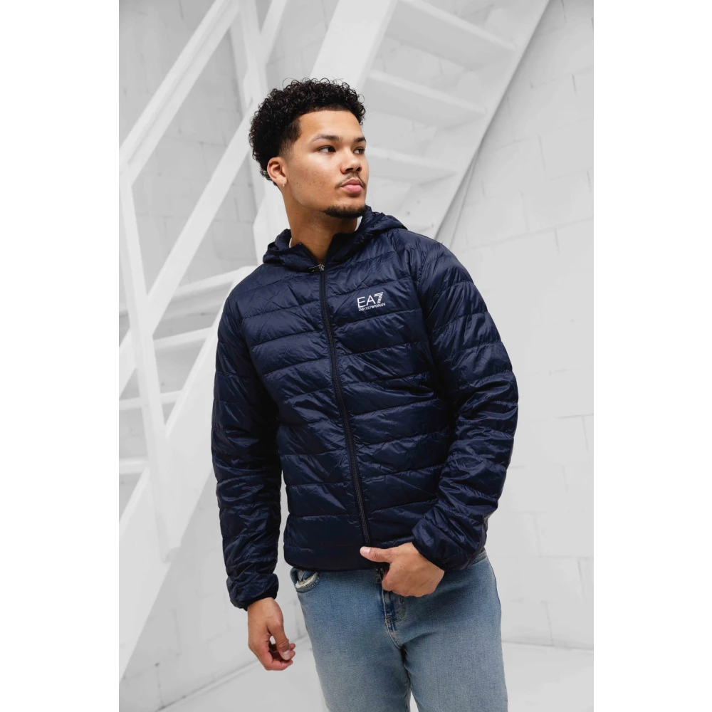 Emporio Armani Stijlvolle Donkerblauwe Herenjas Blue Heren