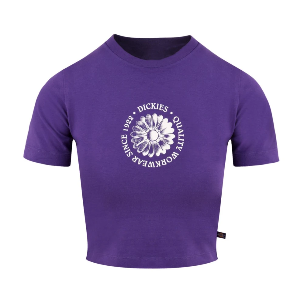 Dickies Bloemenprint Tuin T-shirt Vrouwen Purple Dames