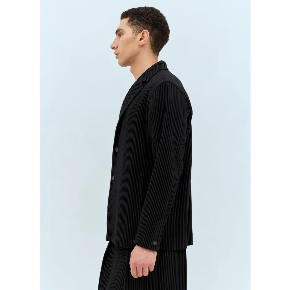 Issey Miyake Geplooide Blazer Black Heren