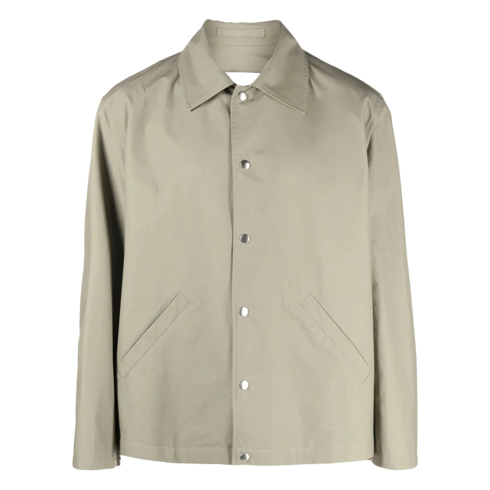 Jil Sander Luxe wollen shorts in olijfgroen Green Heren