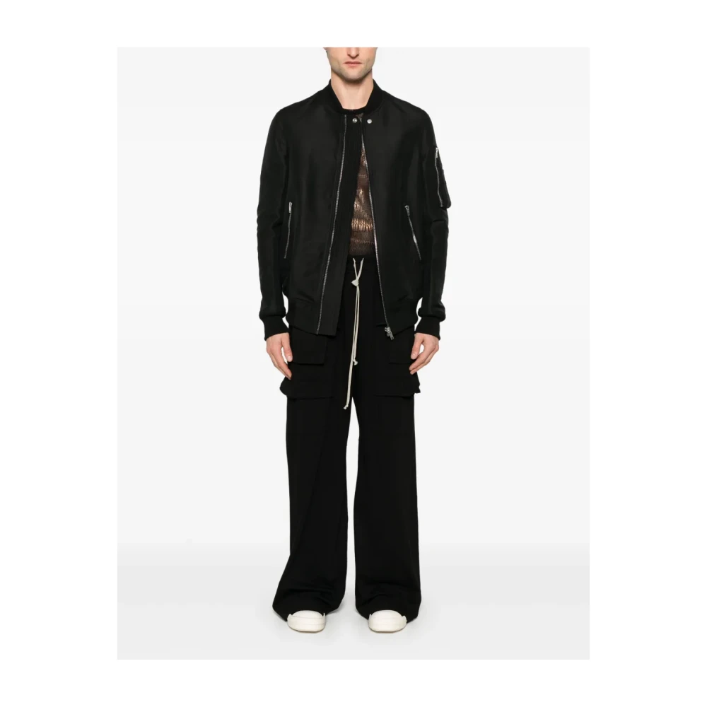 Rick Owens Wide Leg Cargo Broek Black Heren