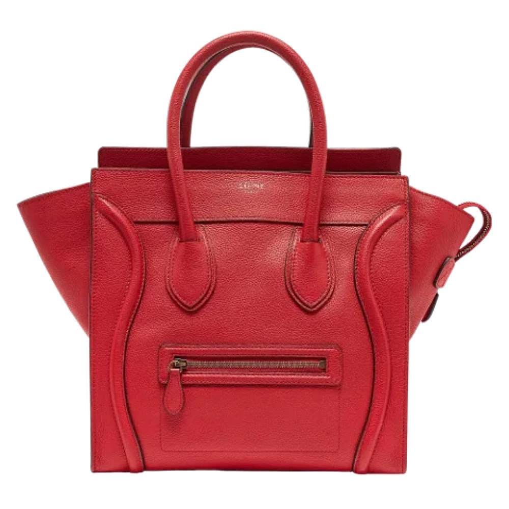 Celine Vintage Pre-owned Leather totes Red Dames