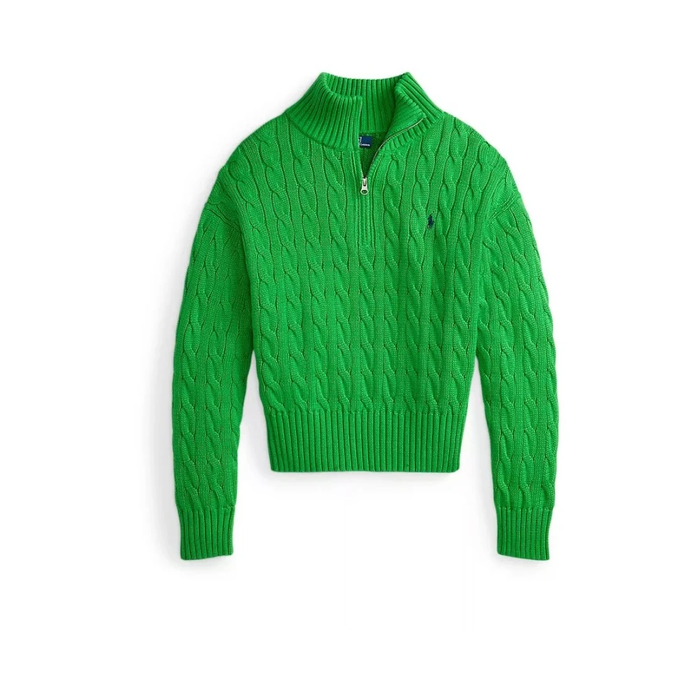 Polo Ralph Lauren Women's Green Turtlenecks, Xs, Washable Wool Turtleneck Jumper