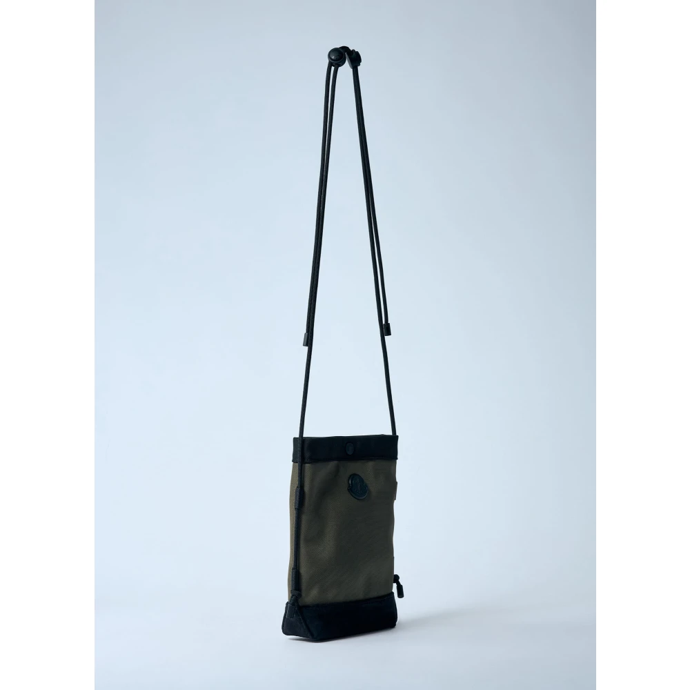 Moncler Nylon Crossbody Telefoonhoesje Pouch Beige Heren