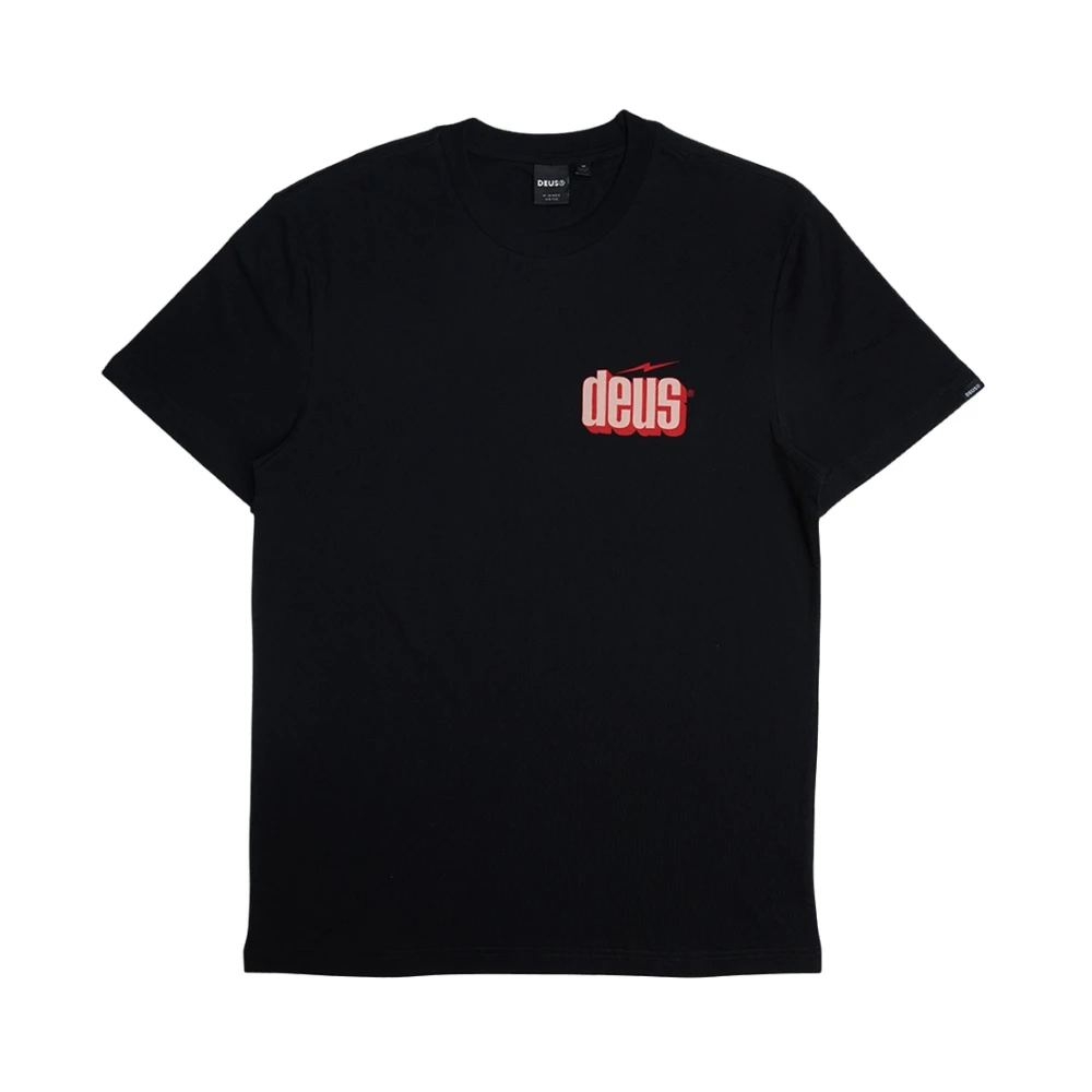 Deus Ex Machina Rood & Wit Print T-shirt Black Heren