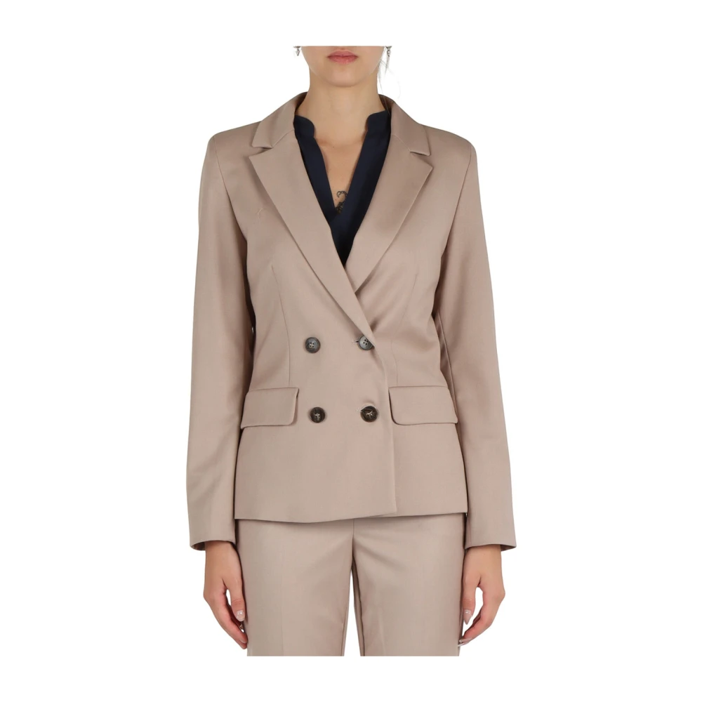 Marella Beige Flannel Blazer Enza1 Beige Dames