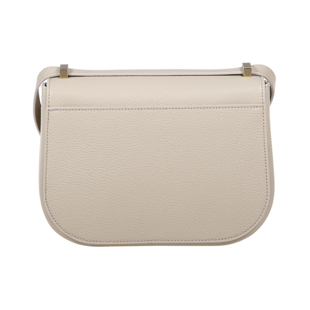 Salvatore Ferragamo Steen Dubbele Gancio Flap Tas Beige Dames