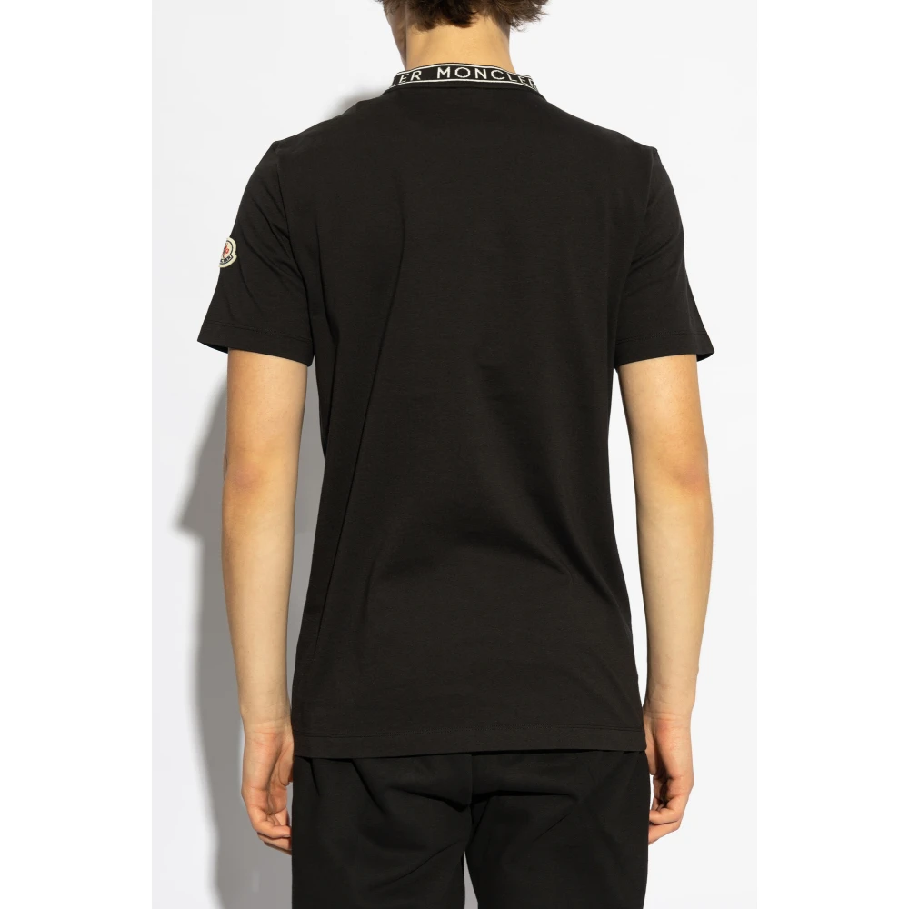 Moncler T-shirt met logo Black Heren