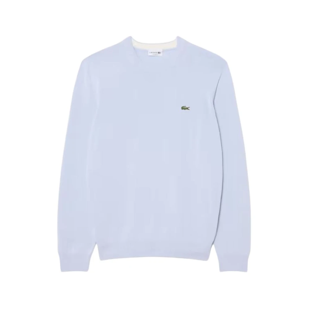 Lacoste Men's Blue Crew Neck Cotton Jumper