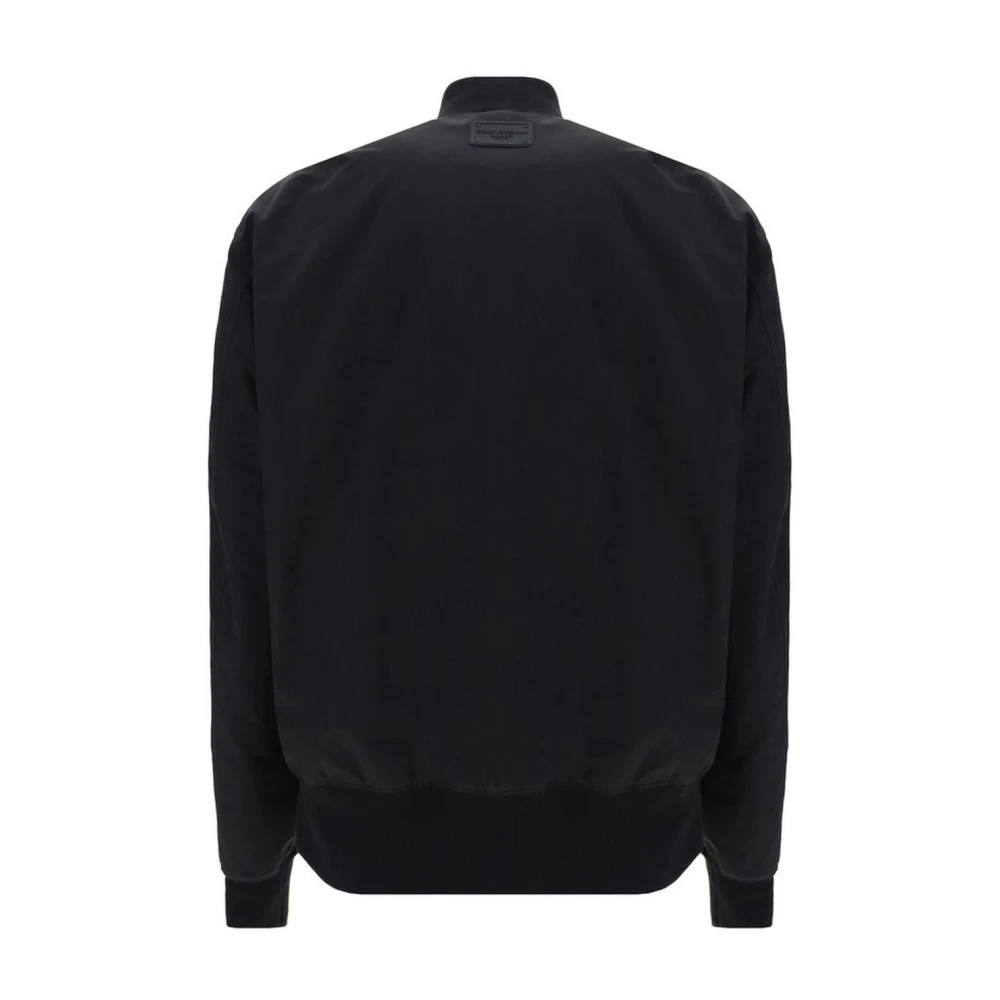 Dolce & Gabbana Gewatteerd jack met afneembare kraag Black Heren