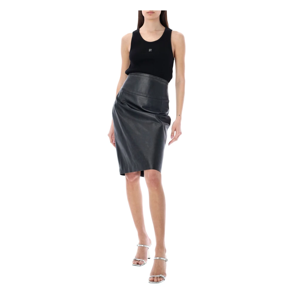 Givenchy High Waist Rok Ss23 Black Dames