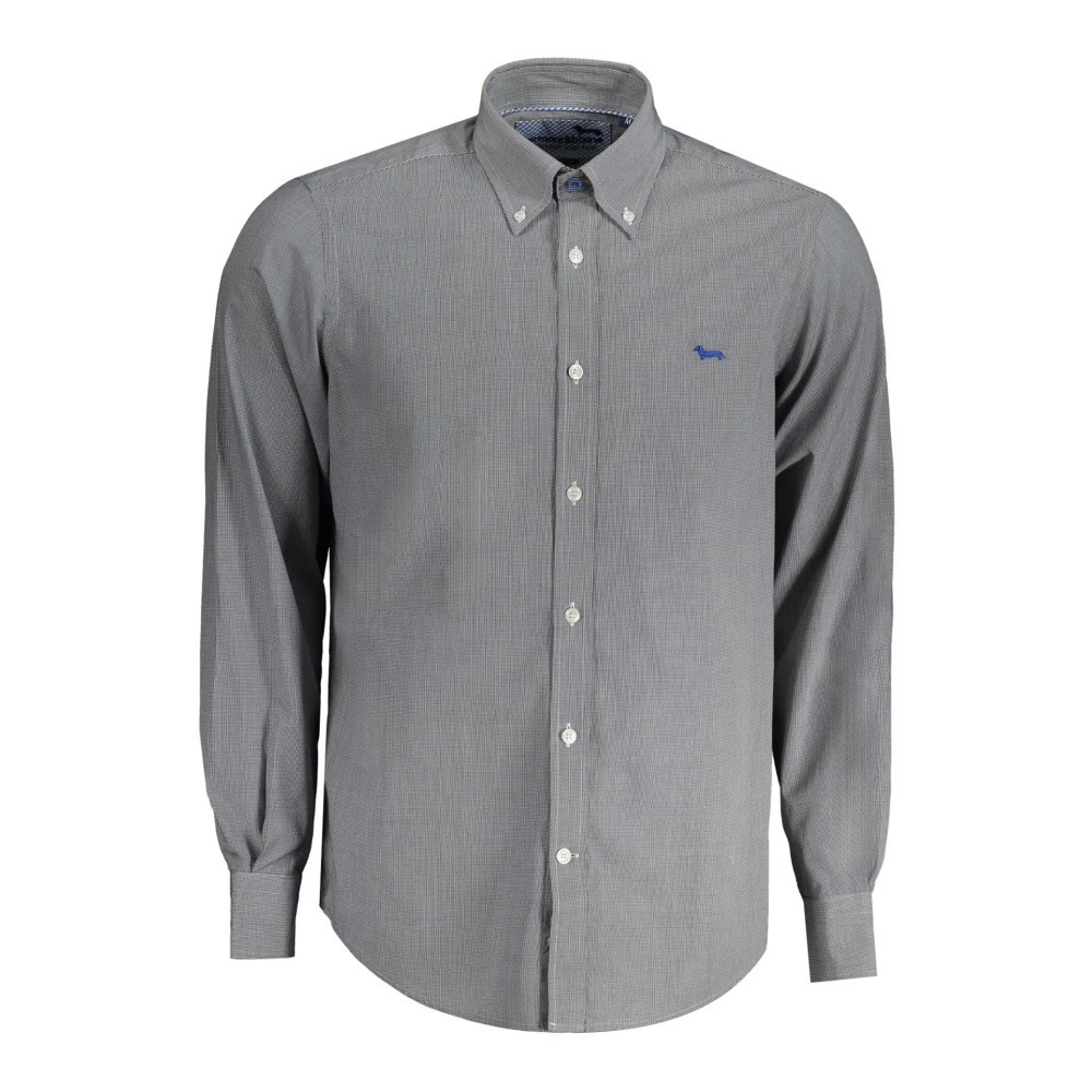 Harmont & Blaine Blauw geruite overhemd met lange mouwen Blue Heren