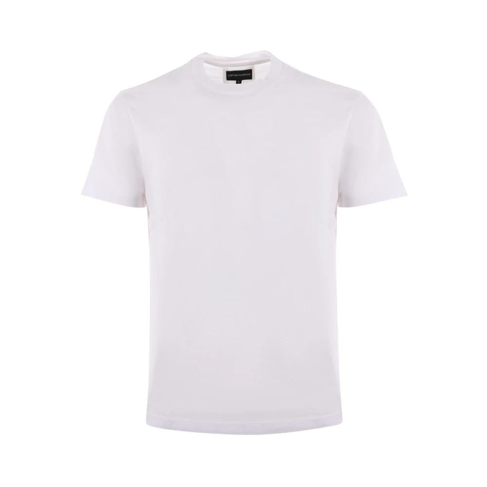 Emporio Armani Mannelijk Wit Te Ronde Hals Korte Mouw T-Shirt