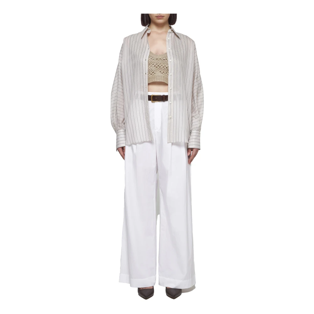 BRUNELLO CUCINELLI Natuurlijke Broek White Dames